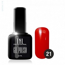 TNL Gel Polish Гель-лак №21 рубиново-красный, 10 мл.