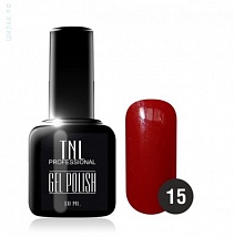 TNL Gel Polish Гель-лак №15 темно-красный, 10 мл.