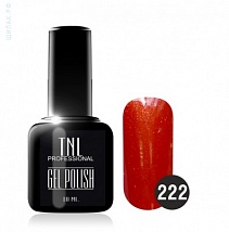 TNL Gel Polish Гель-лак №222 бордо с блестками, 10 мл.